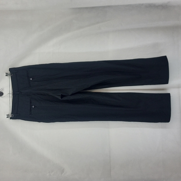 VANHEUSEN Boys' Black Pinstripe Flat Front Polyester Rayon Dress Pants - 16 Slim - Picture 6 of 16